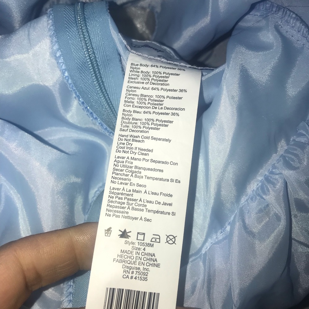 CHASING FIREFLIES DELUXE GIRLS ALICE IN WONDERLAND BLUE COSTUME DRESS NWOT. - Picture 4 of 11